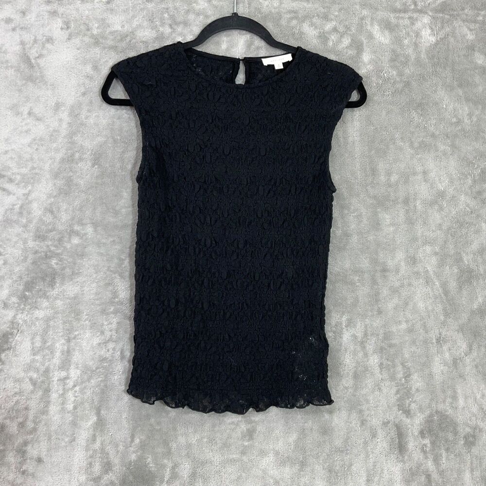 Women's S BlackSleeveless Lace Top Black Victorian Goth Witchy all:row NWOT